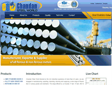 Tablet Screenshot of chandansteelworld.com